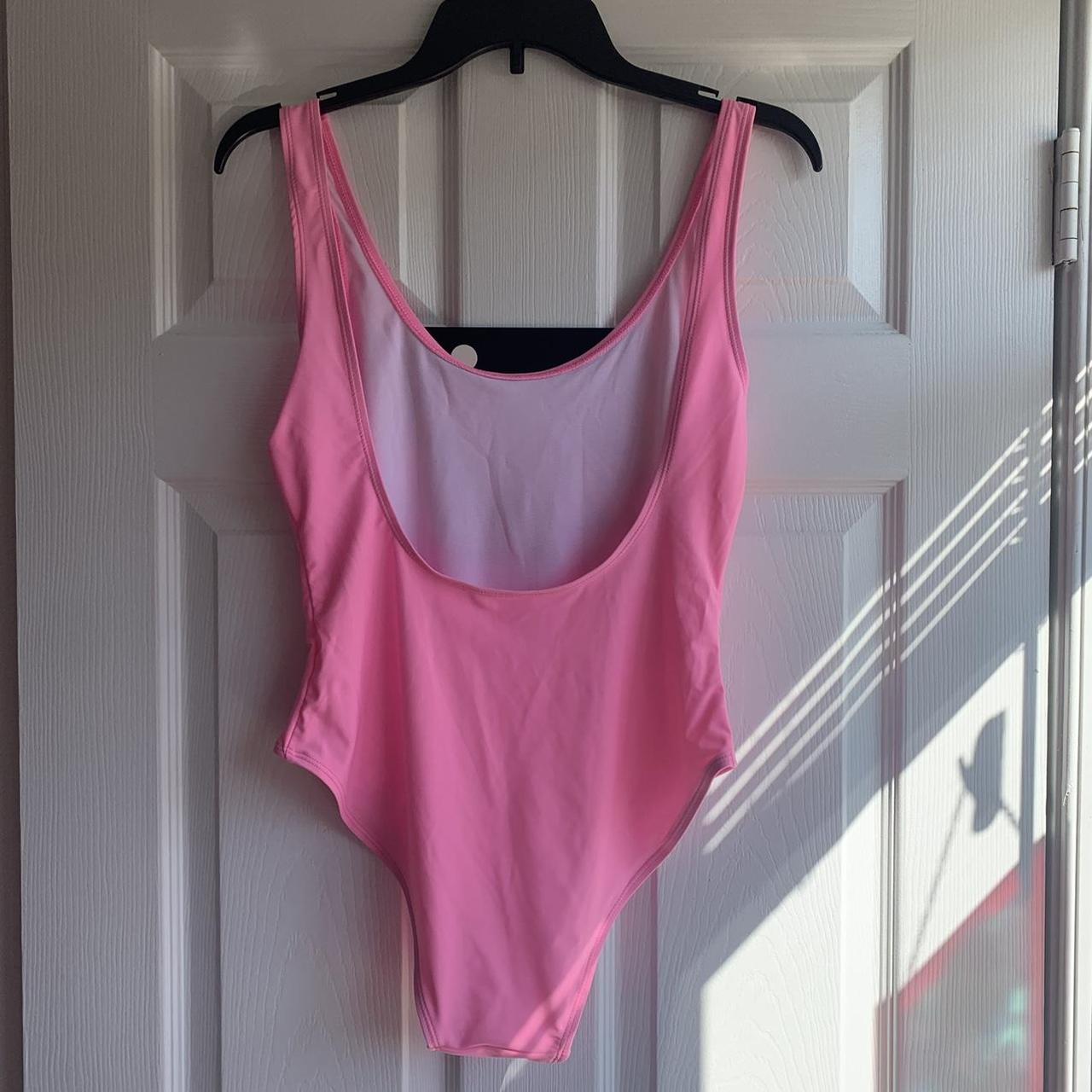 PINK BARBIE ONE PIECE SWIMSUIT BODYSUIT brand... - Depop