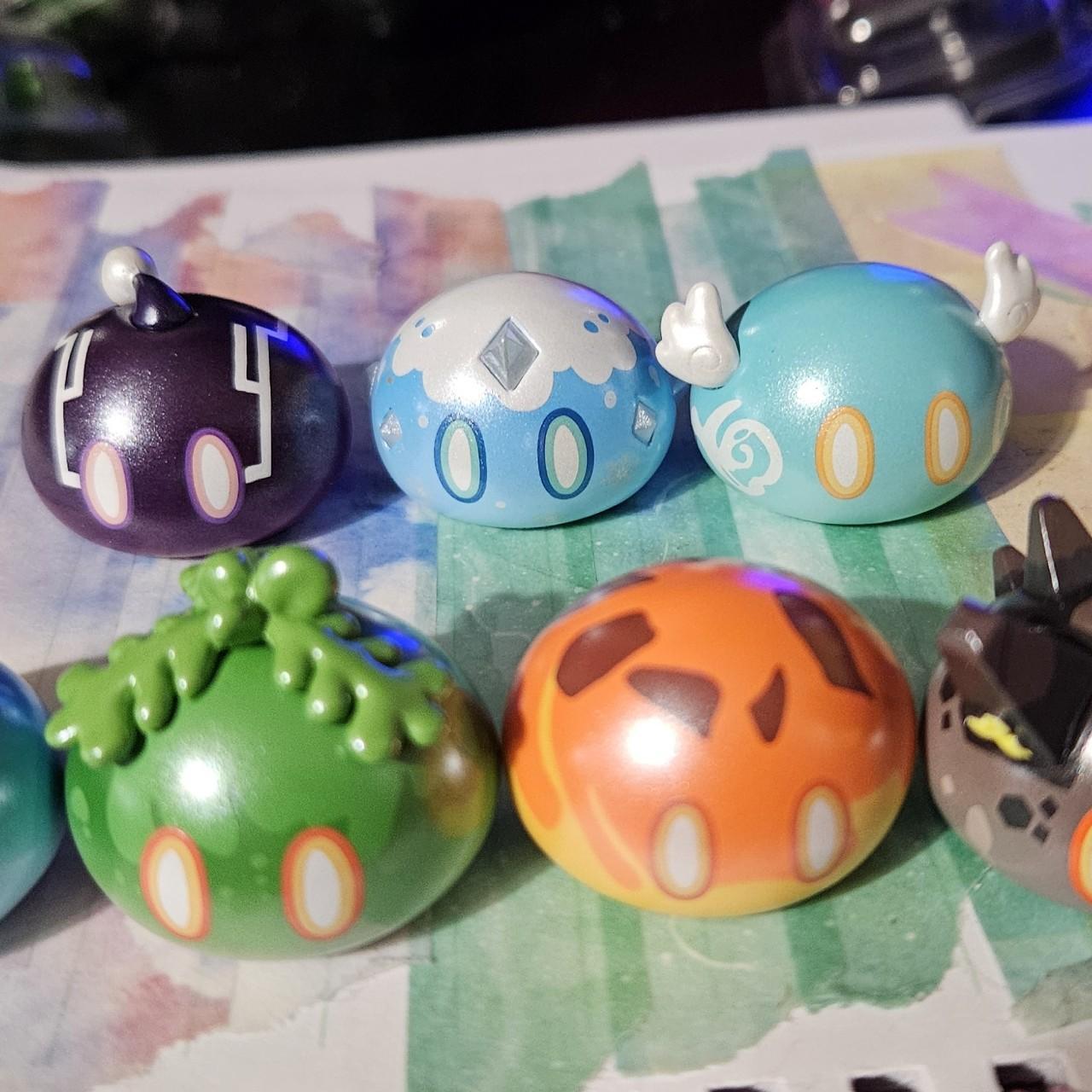 Complete pearlescent set of genshin slimes Depop