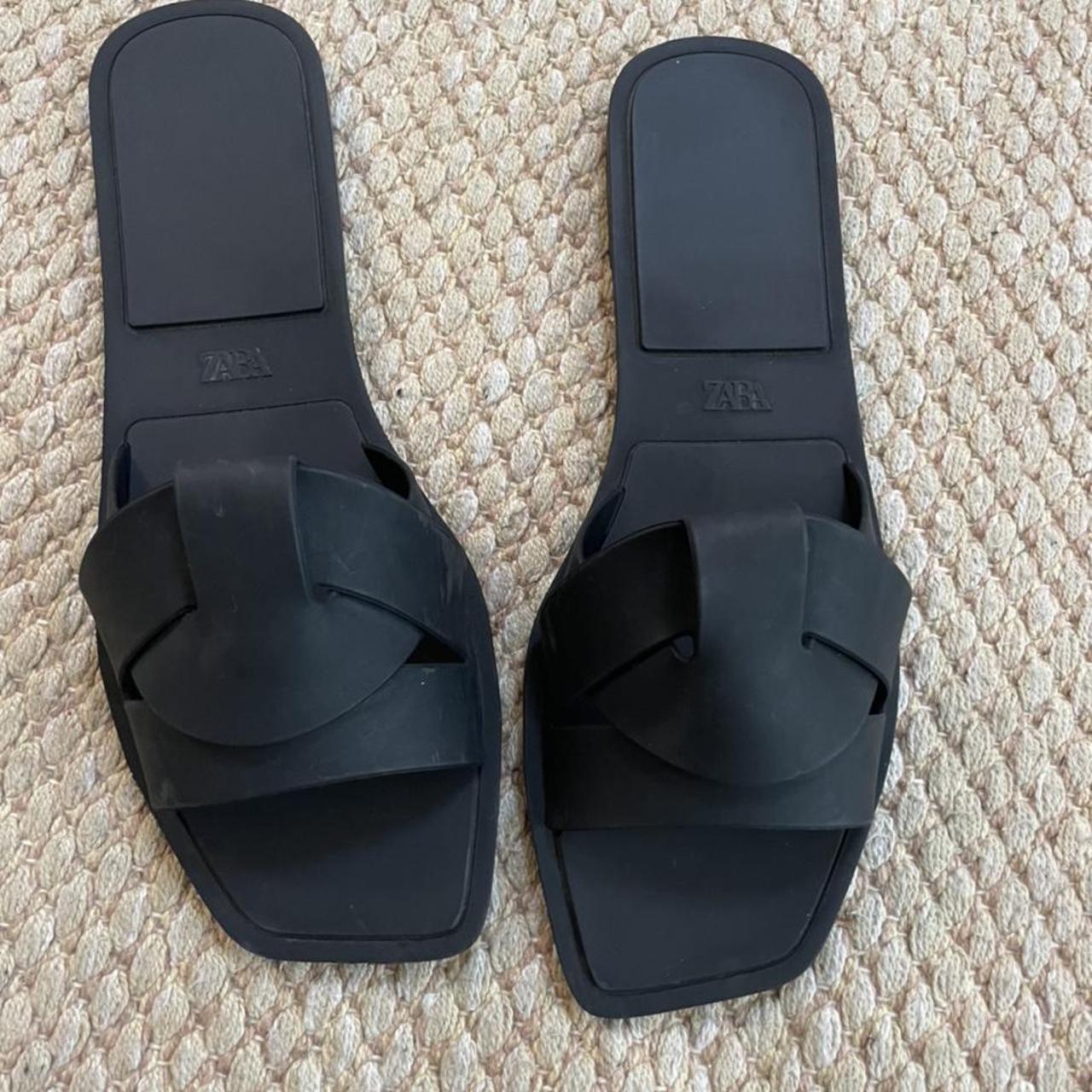 Zara Women's Black Sandals | Depop