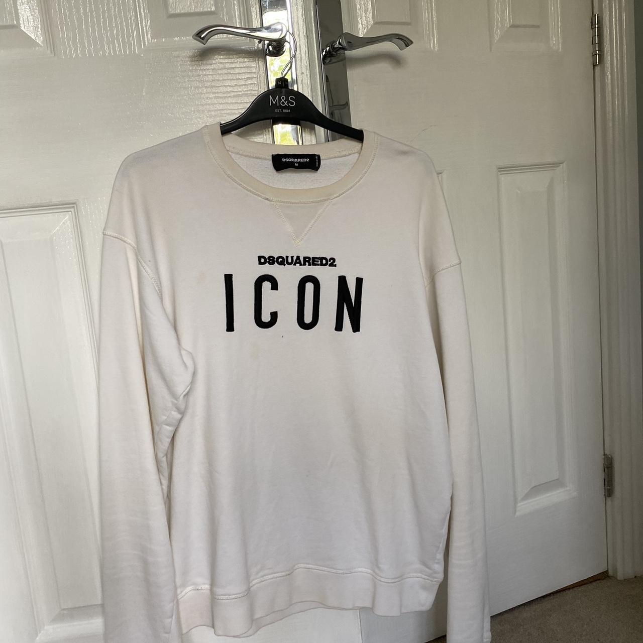 Dsquared white icon sweatshirt best sale