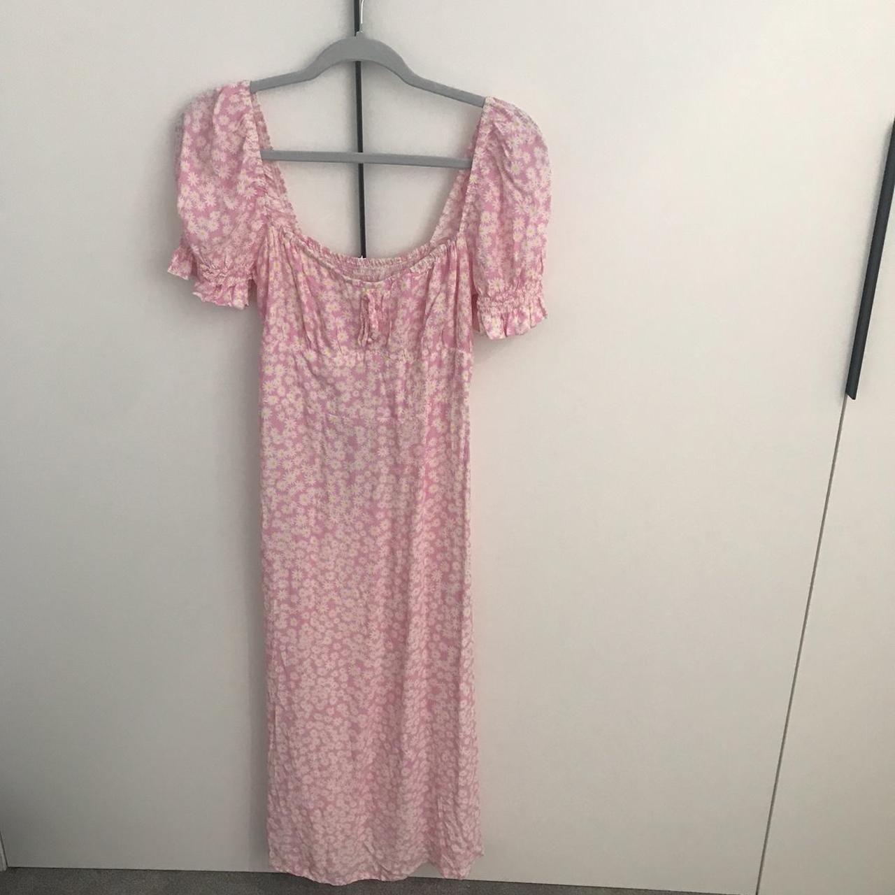 Faithfull the brand pink floral dress - Depop