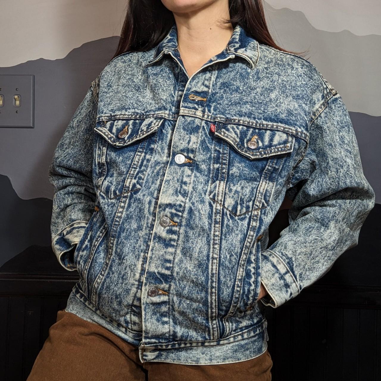 Vintage Acid Wash 80s Denim buy Jacket