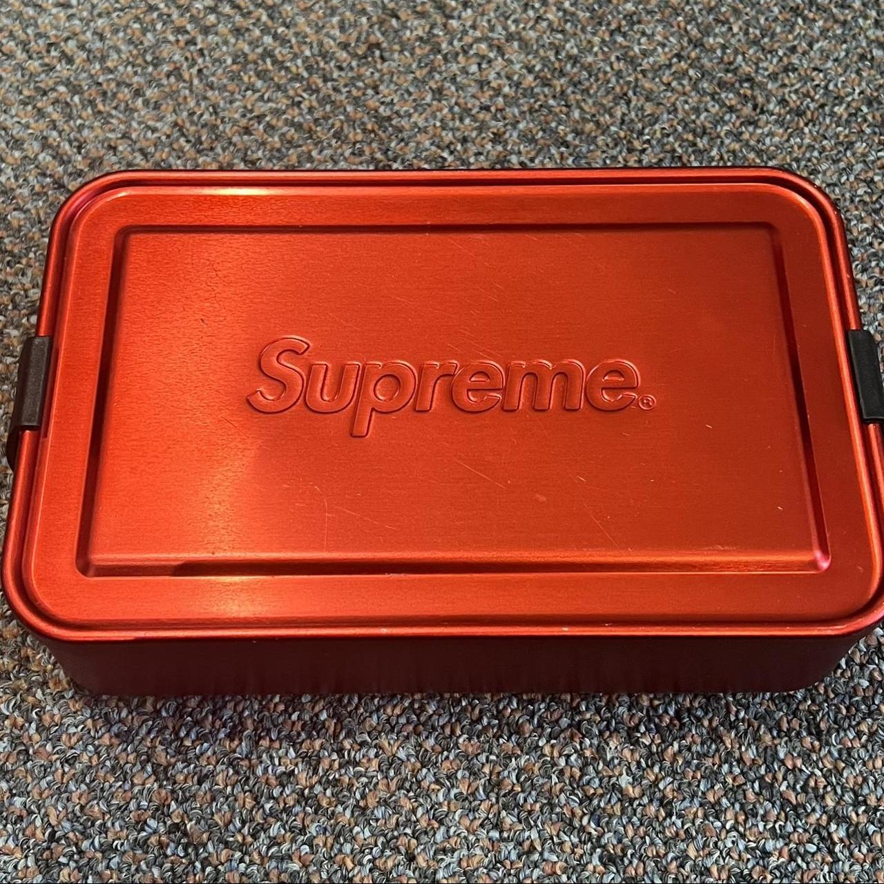 SUPREME X SIGG SMALL BOX / TIN USED SO A COUPLE... - Depop