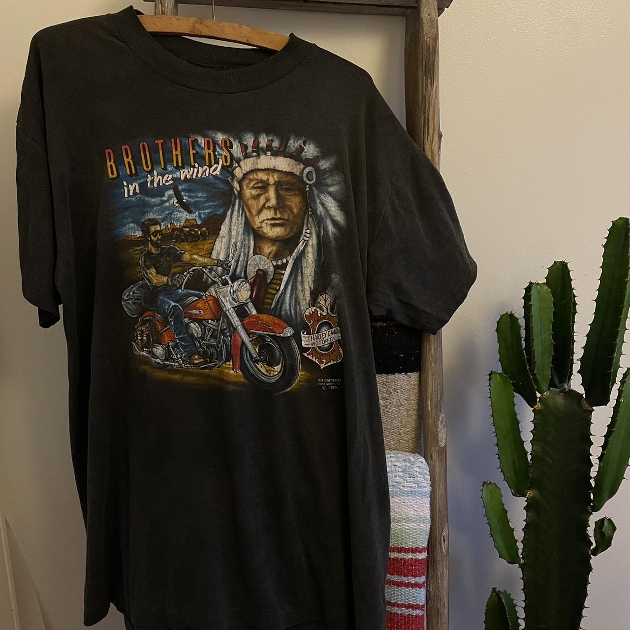 Vintage 3D Emblem Harley Davidson T-shirt - 90’s XL - Depop