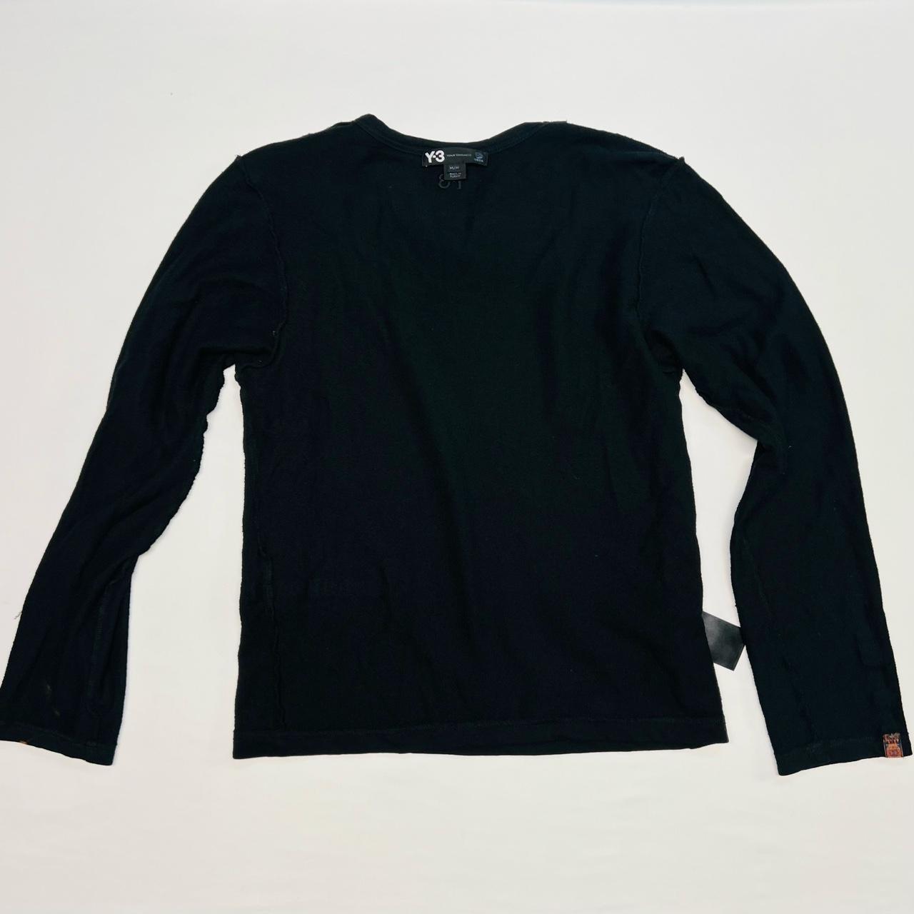 Y-3 x Adidas long sleeve shirt size medium black... - Depop