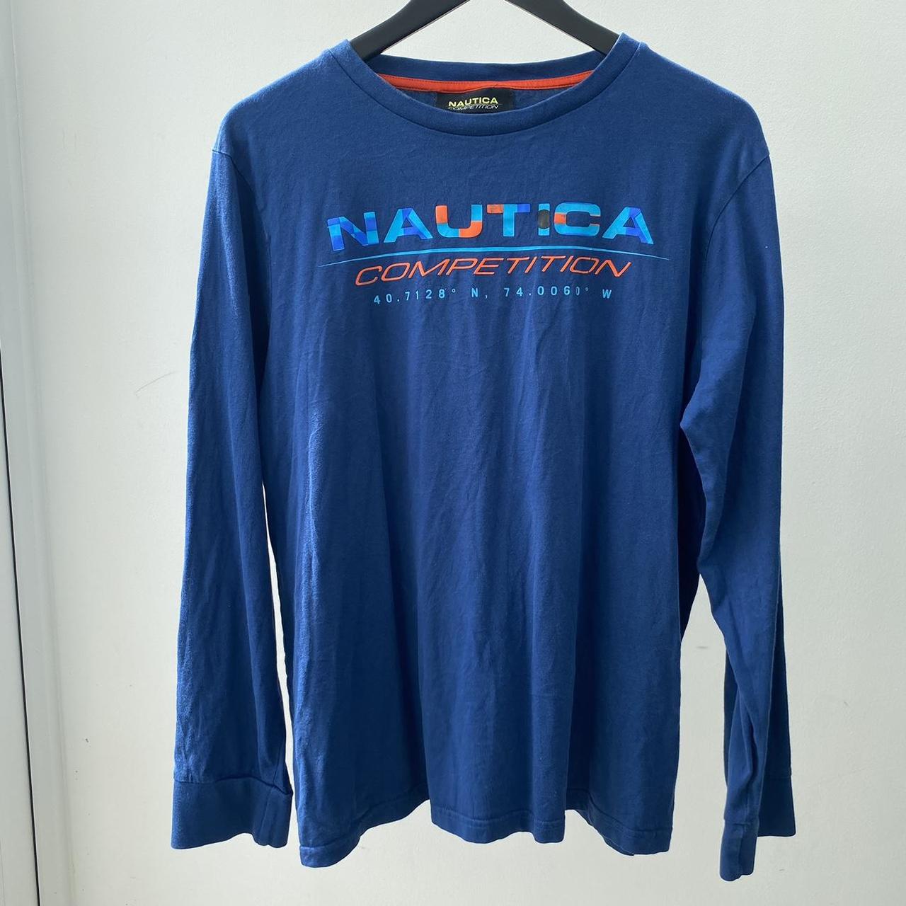 Blue Nautica long leave T-shirt Size large however... - Depop
