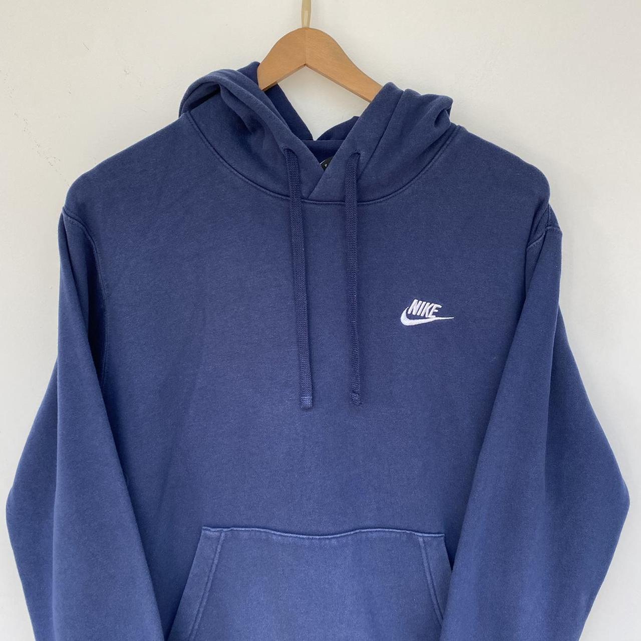 Navy Nike hoodie Size - small. Slightly oversized... - Depop