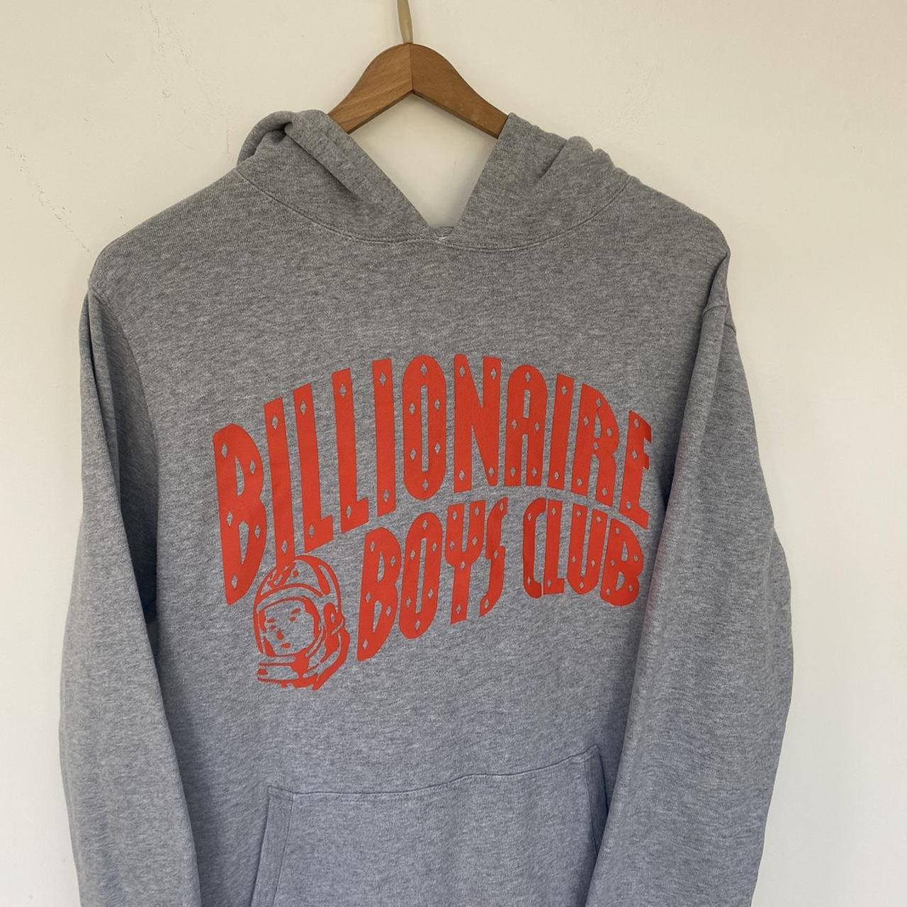 Grey billionaire boys club hoodie Size - medium... - Depop