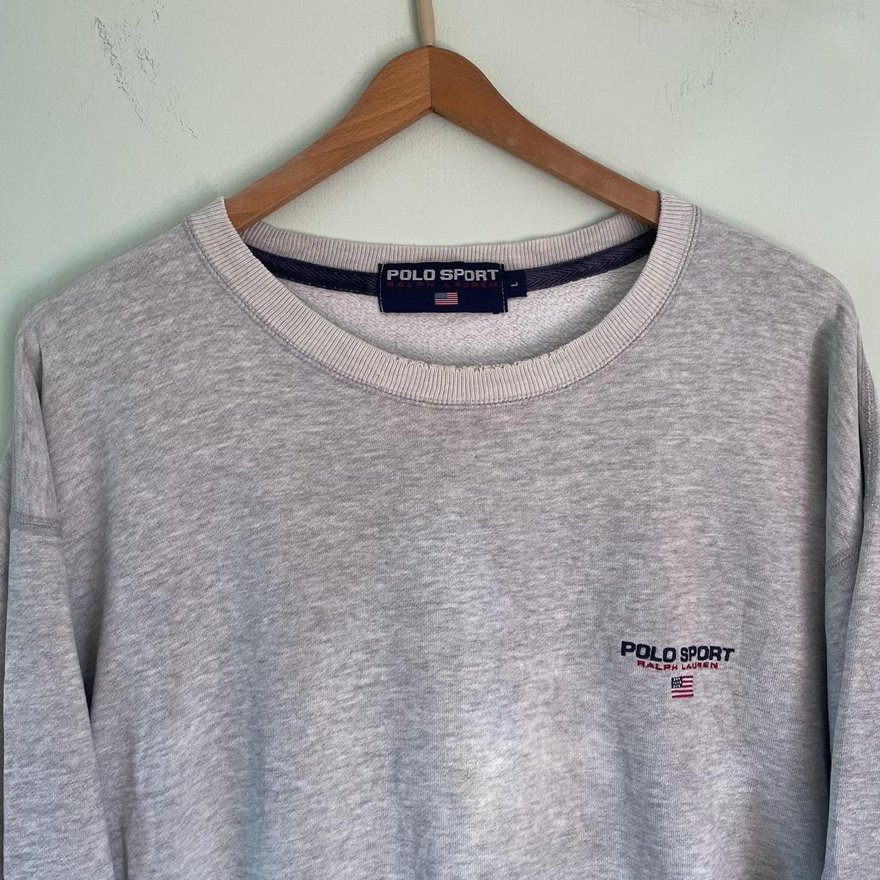 Vintage grey polo sport sweatshirt Ralph Lauren... Depop