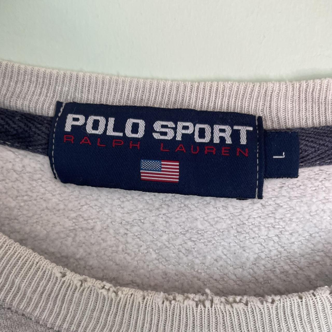 Vintage grey polo sport sweatshirt Ralph Lauren... Depop