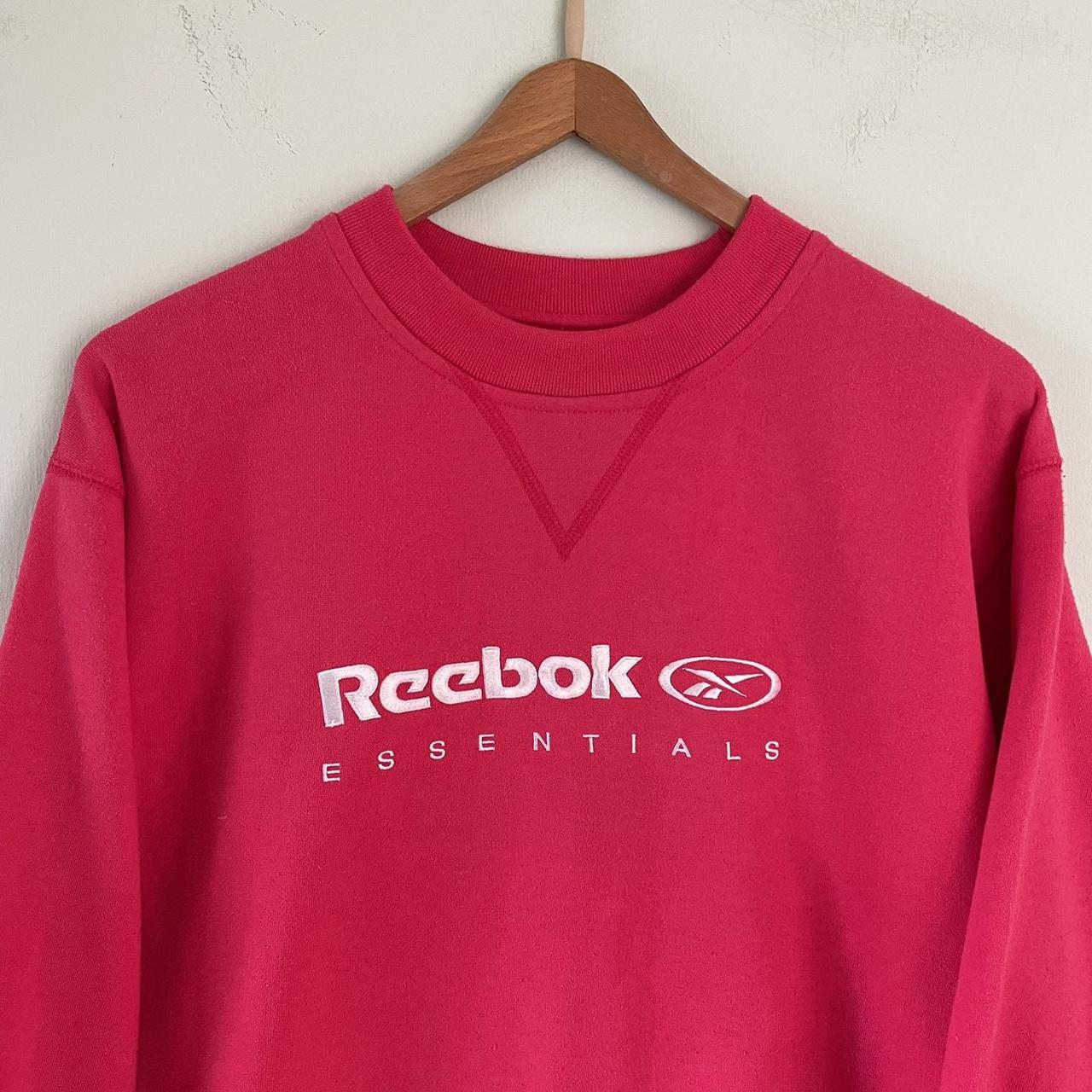 Reebok vintage sweatshirt mens hot sale pink