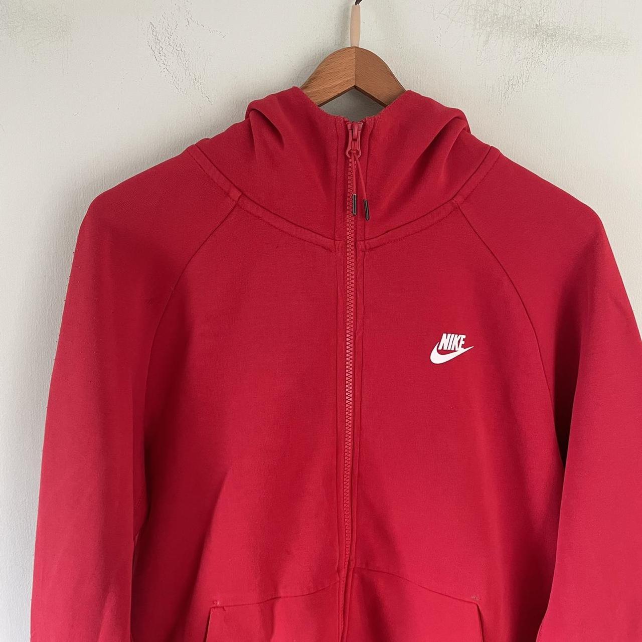 mens red nike tech fleece hoodie