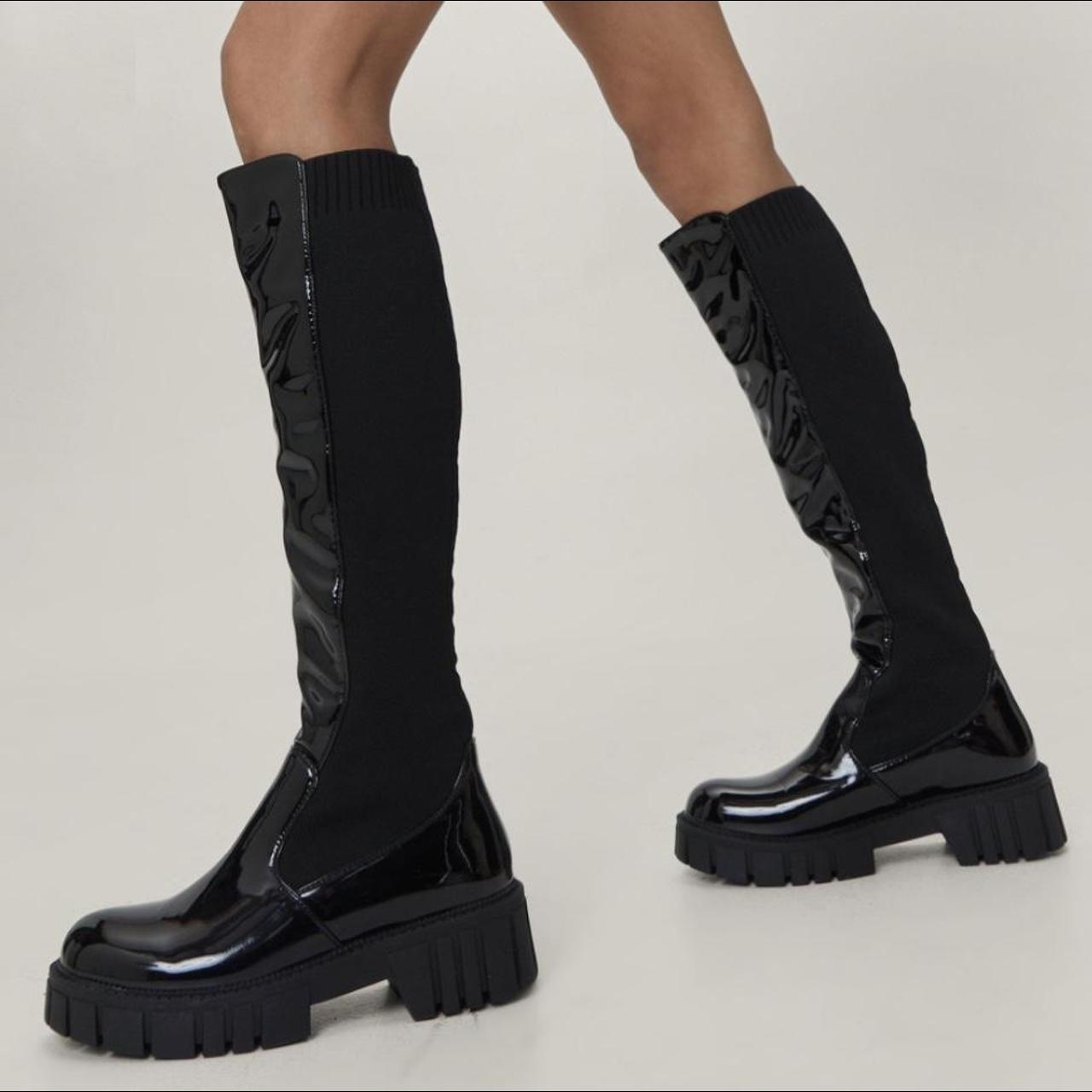 nasty gal patent boots