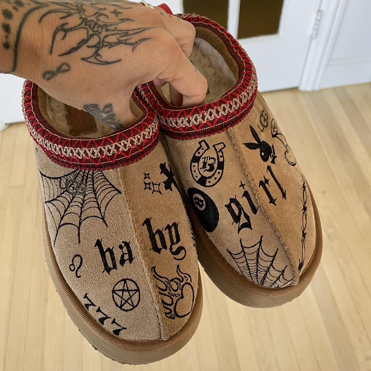 Custom UGG Tazz slippers in size 5. Sold out. All... - Depop
