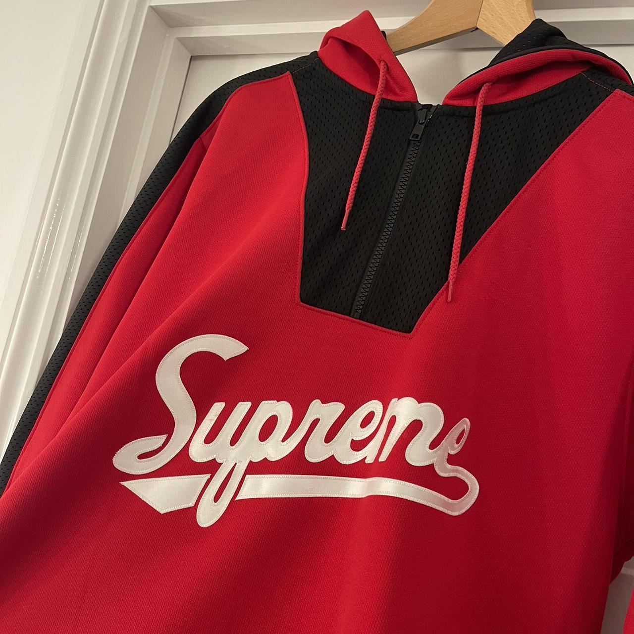 Newest Supreme Script hooded Hockey Top