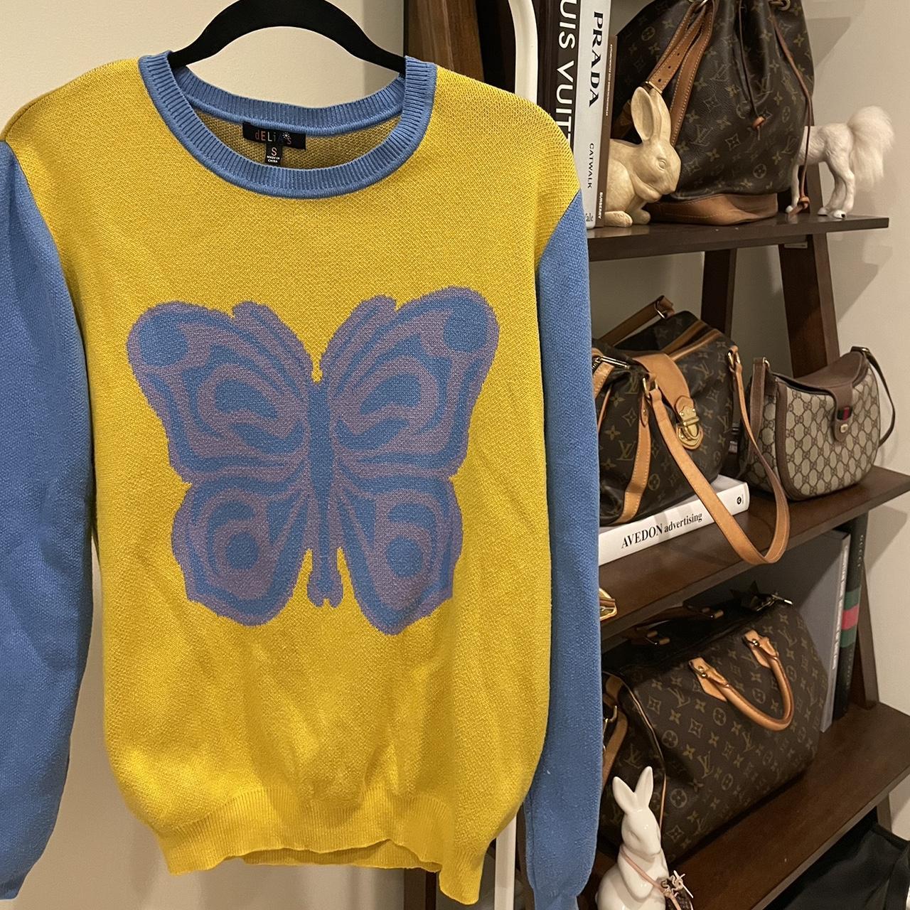 Delia's Women's Yellow and Blue Jumper