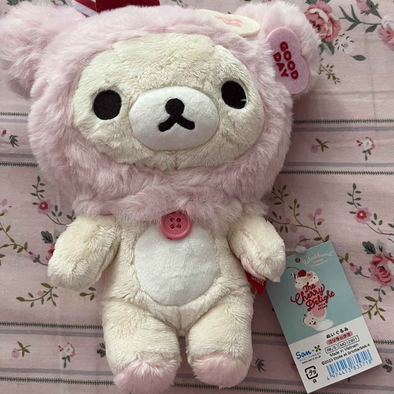 small brand new with tags korilakkuma plush in pink... - Depop