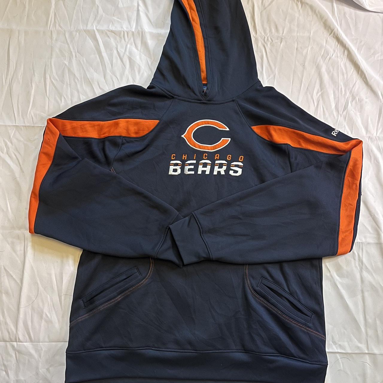 NFL Chicago Bears Men’s Zip-Up Sweatshirt Hoodie Embroidered Size Small