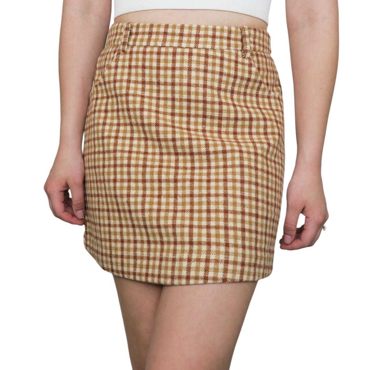 Cream flannel skirt best sale