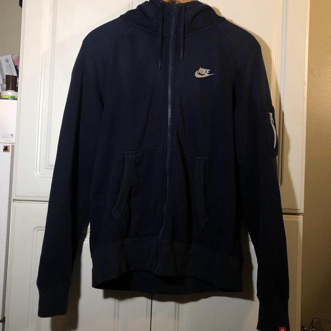 nike blue hoodie zip up