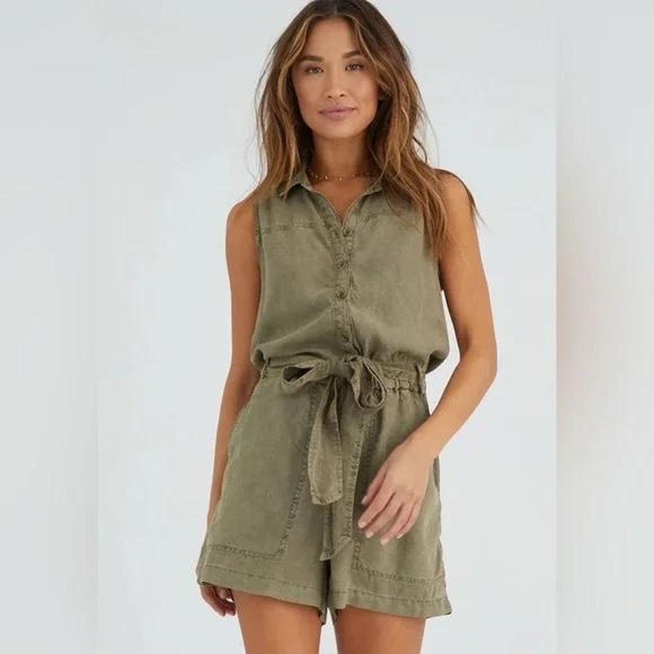 Bella Dahl Olive Romper Green and khaki playsuit