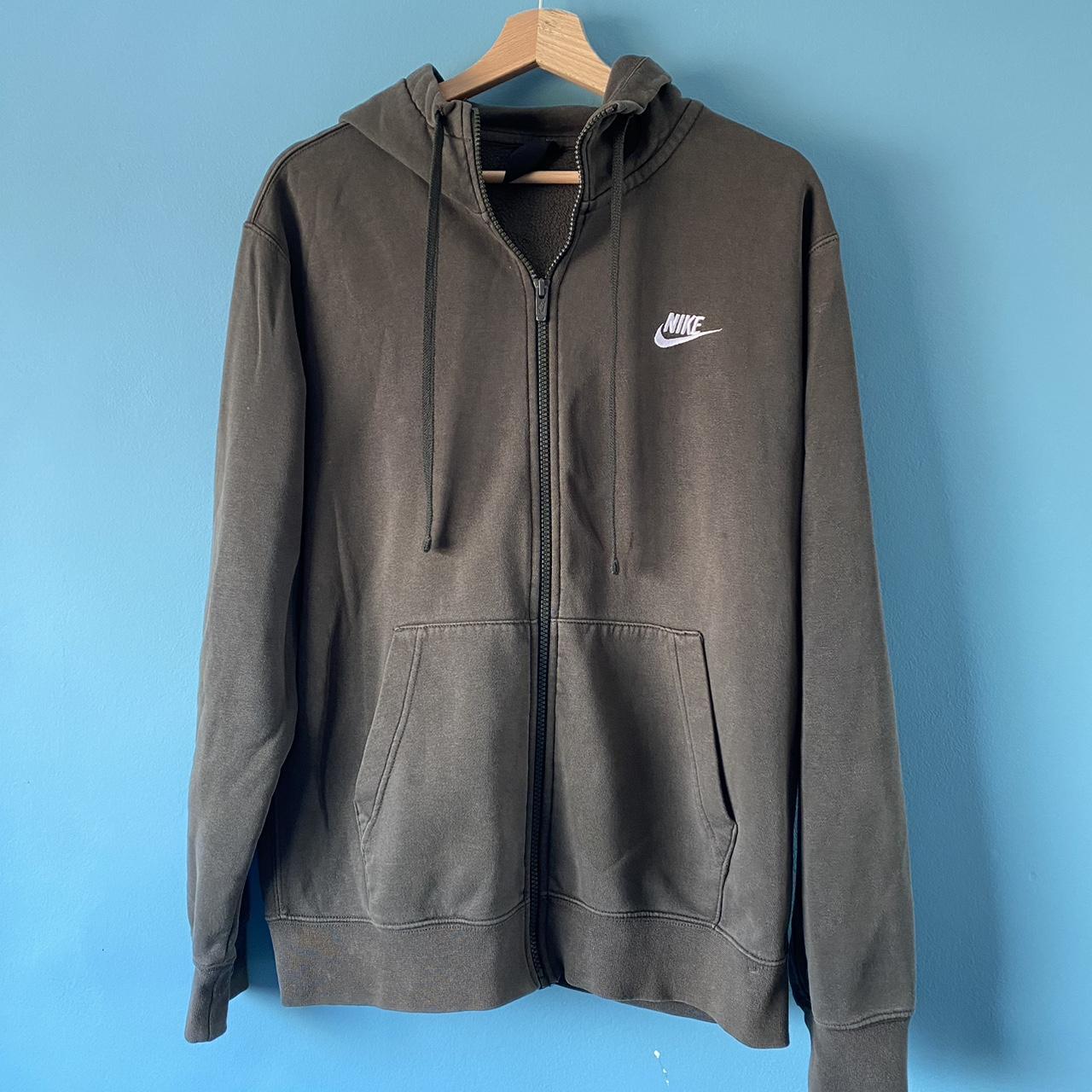 mens green nike zip up hoodie
