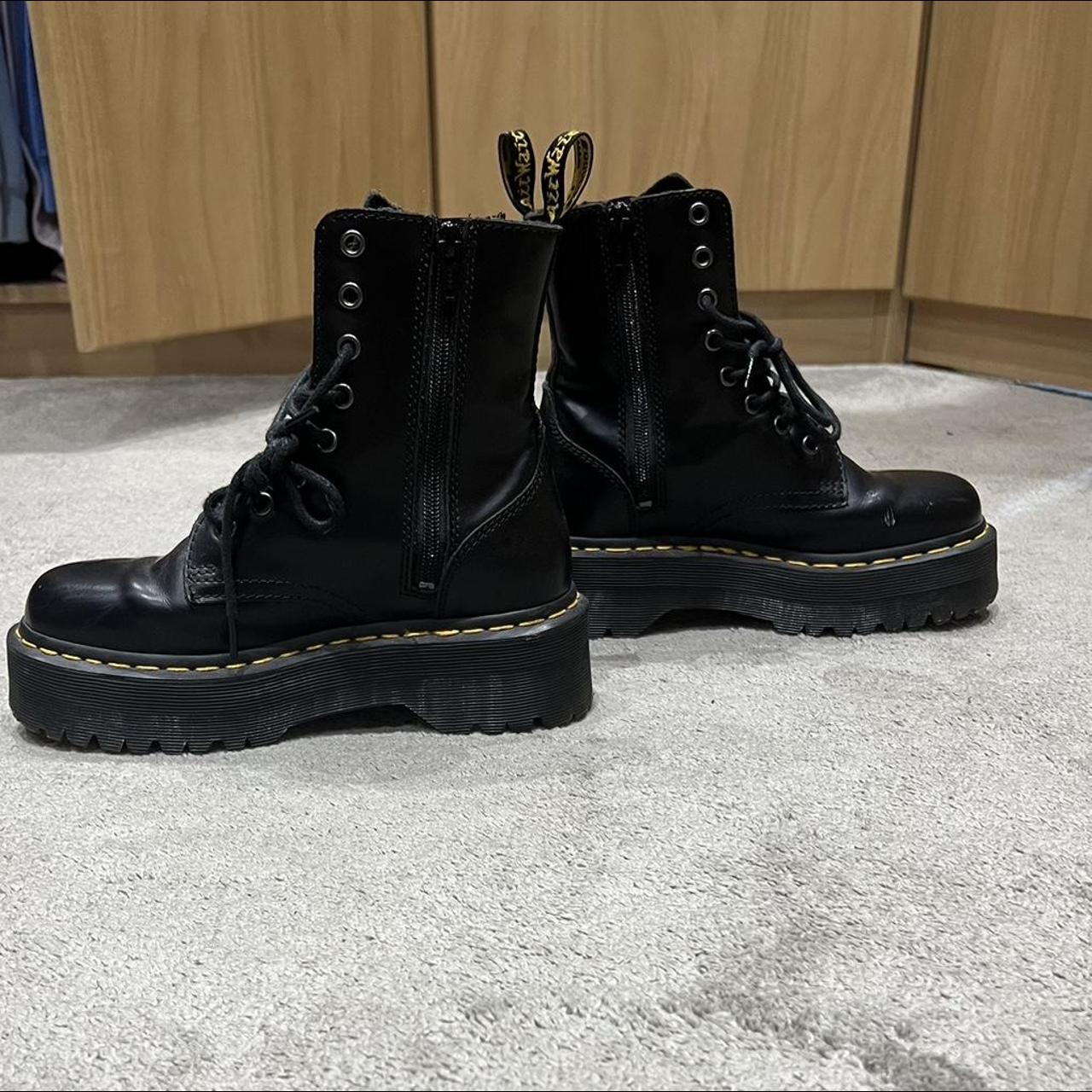 DR MARTENS PLATFORM BOOTS worn once size 4 open... - Depop