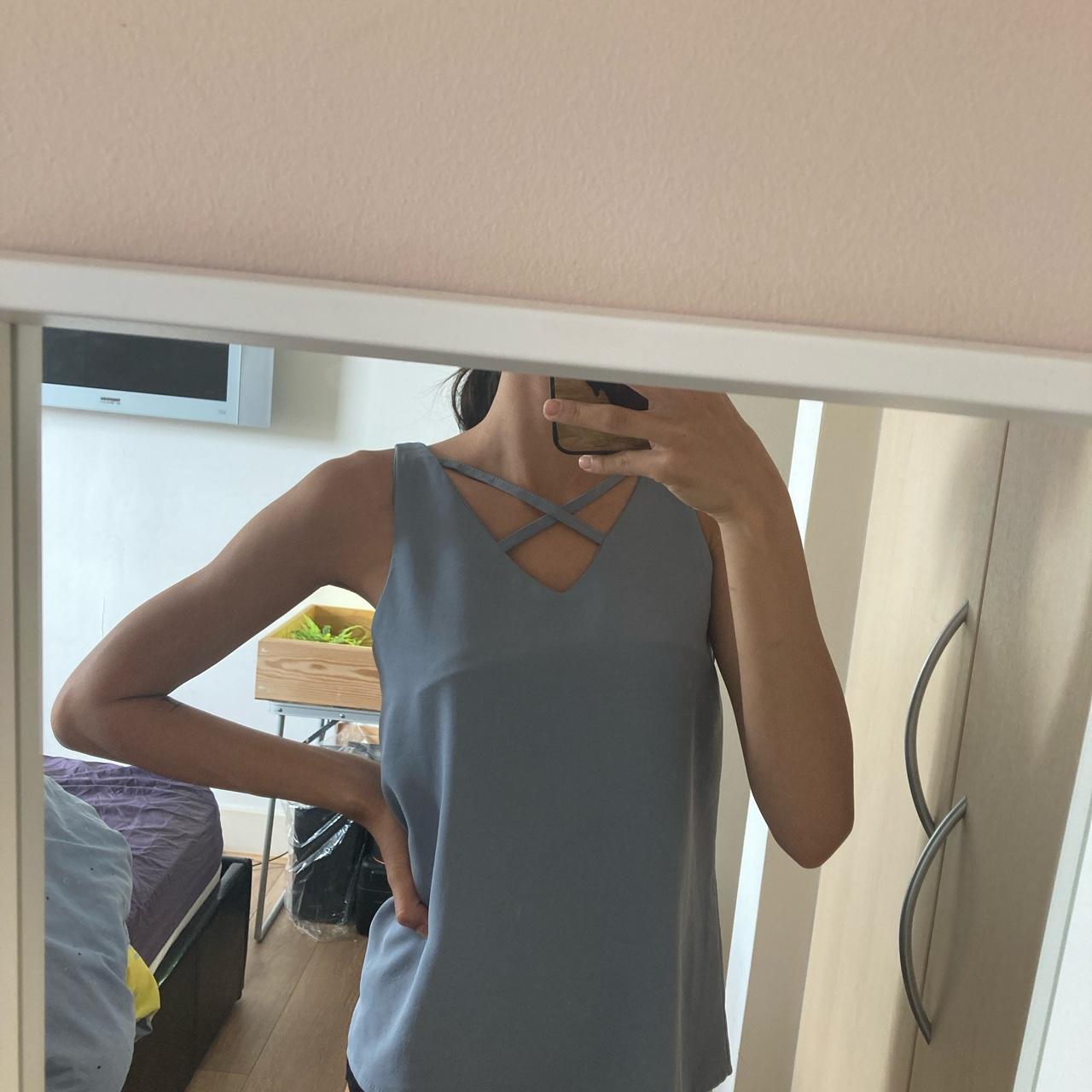 Pastel Blue Top Worn once , very good... Depop