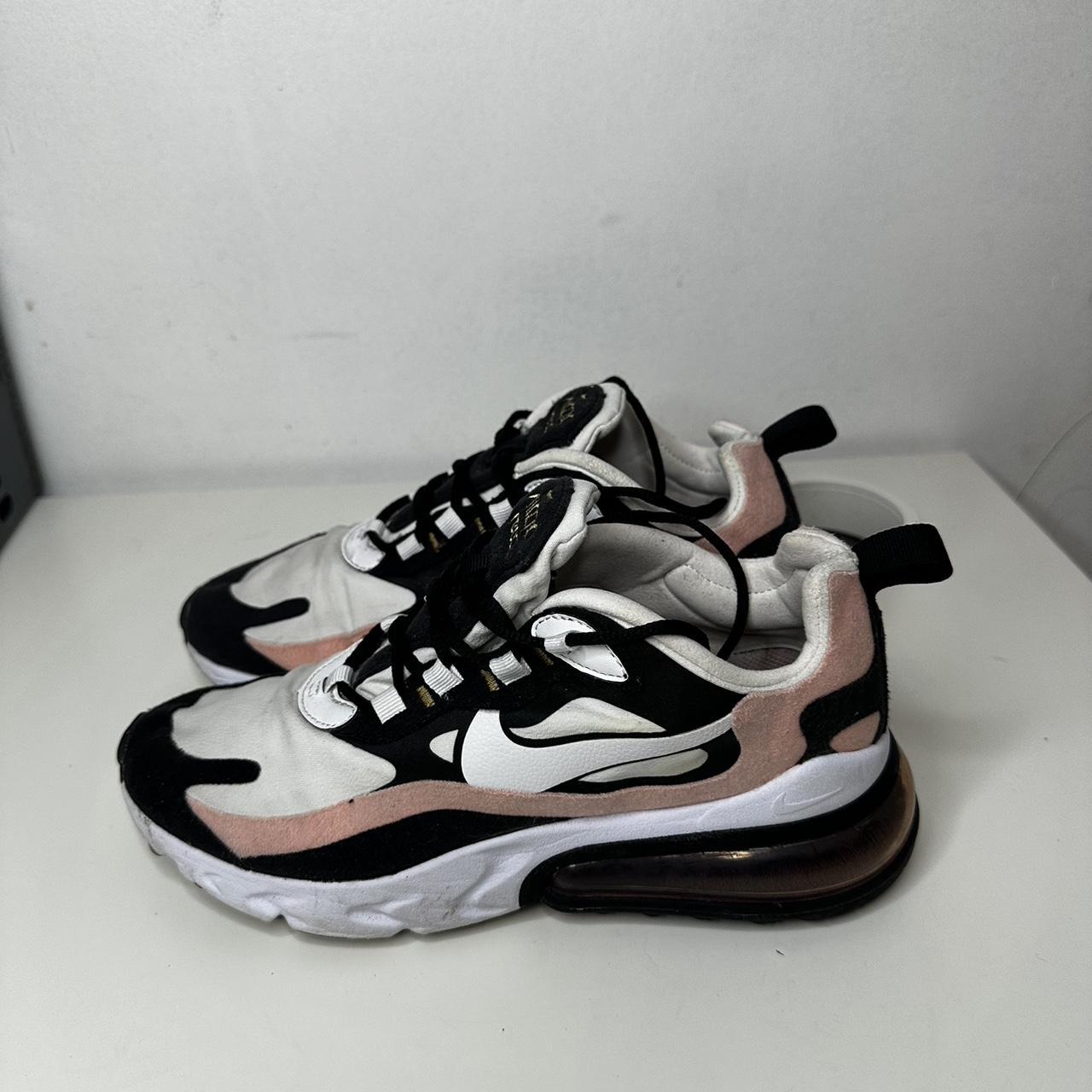 Air max 270 react white outlet pink and black trainers