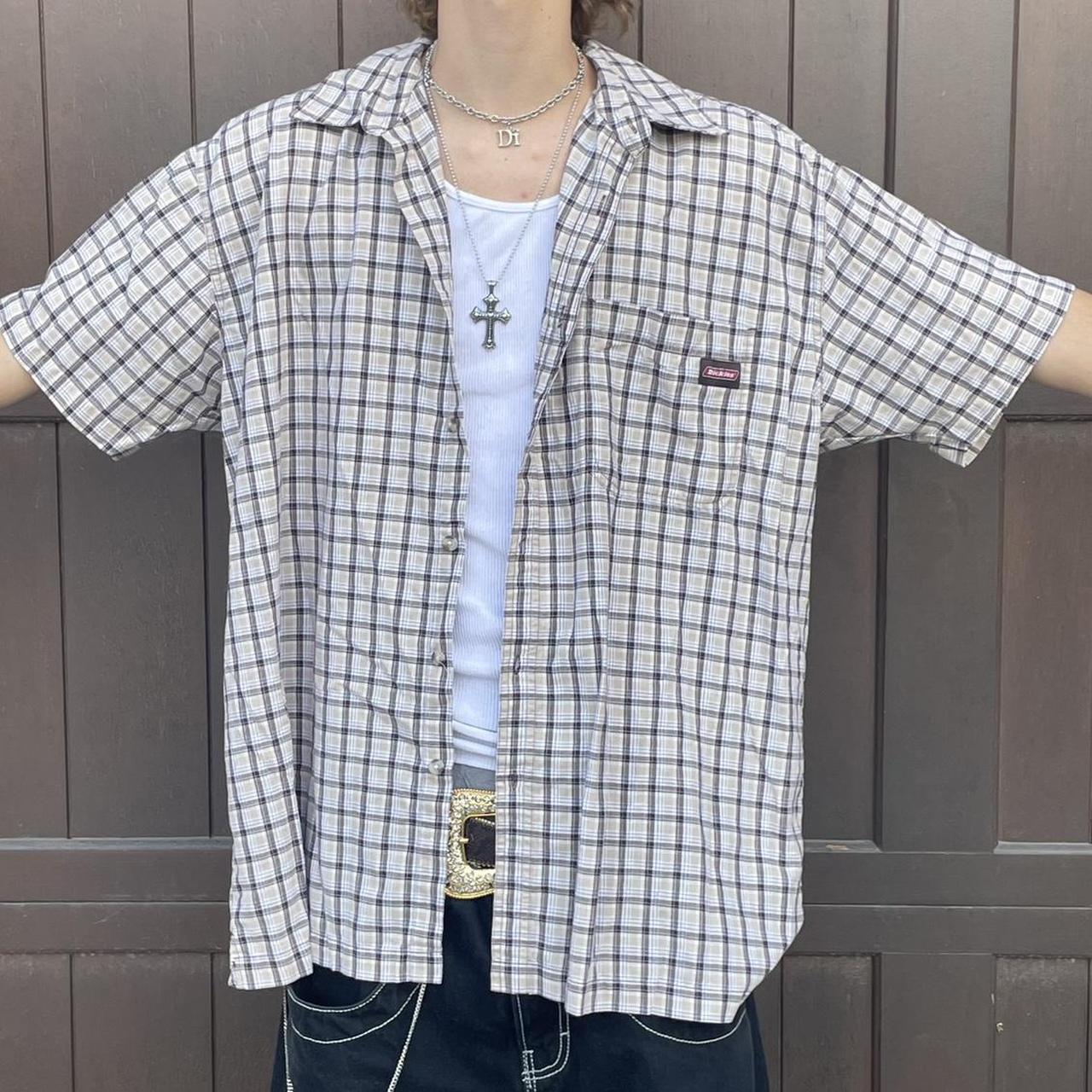 Dickies button up shirt. This shirt is like a plaid... - Depop
