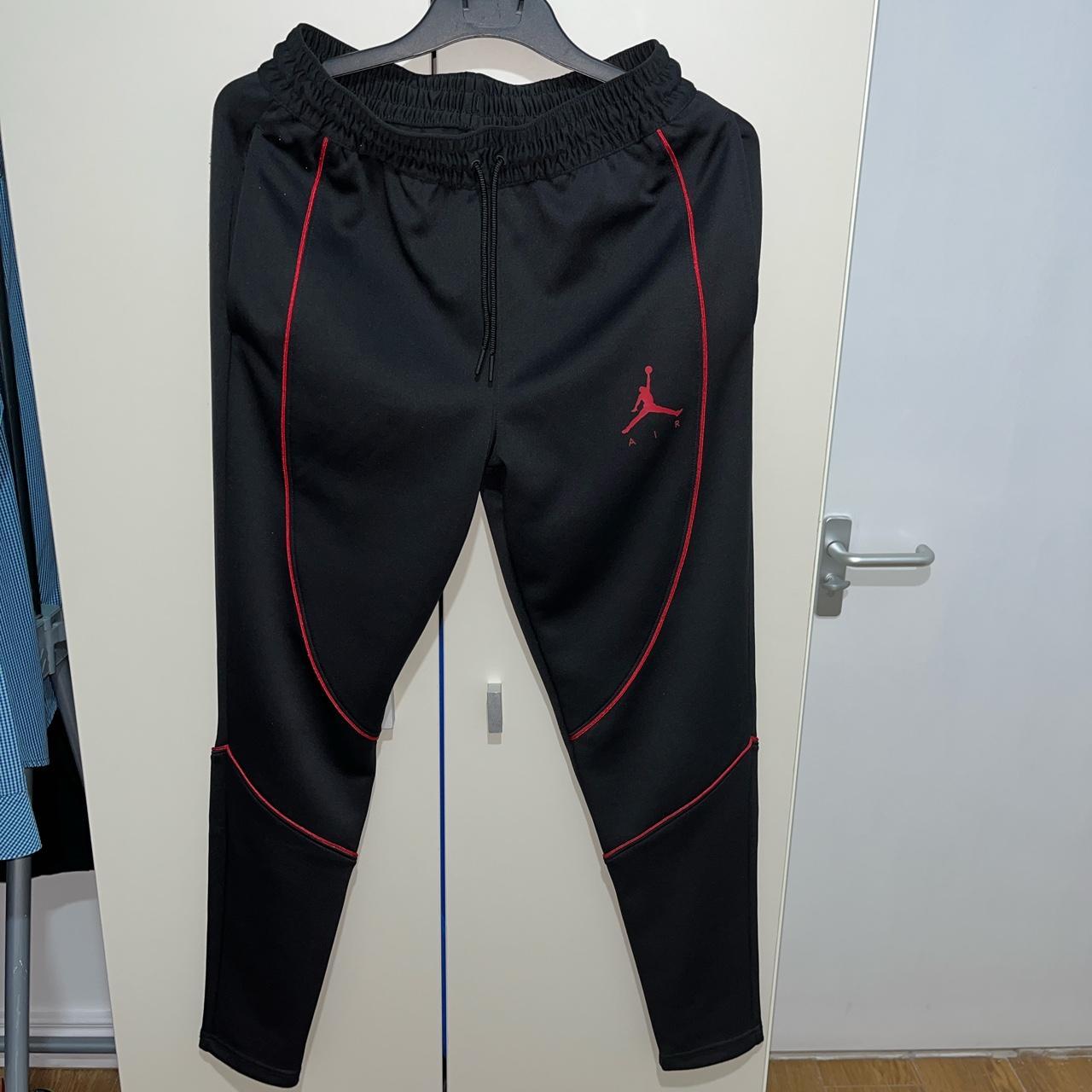 red and black jordan joggers