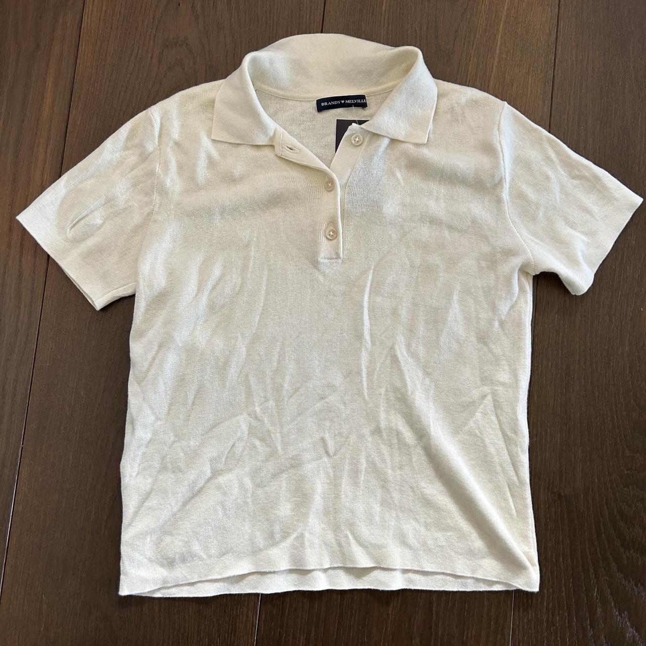 BRANDY MELVILLE CREAM COLLARED SHIRT!! Never worn,... Depop