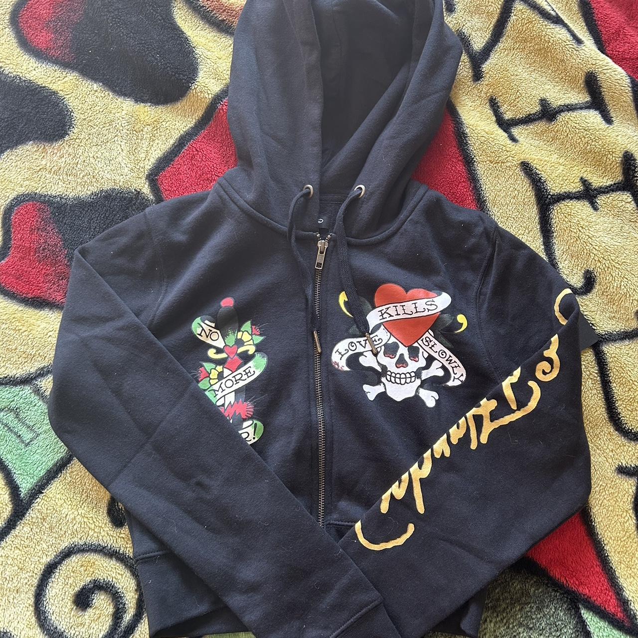 Ed Hardy cropped hoodie Brand new, never worn Still... - Depop