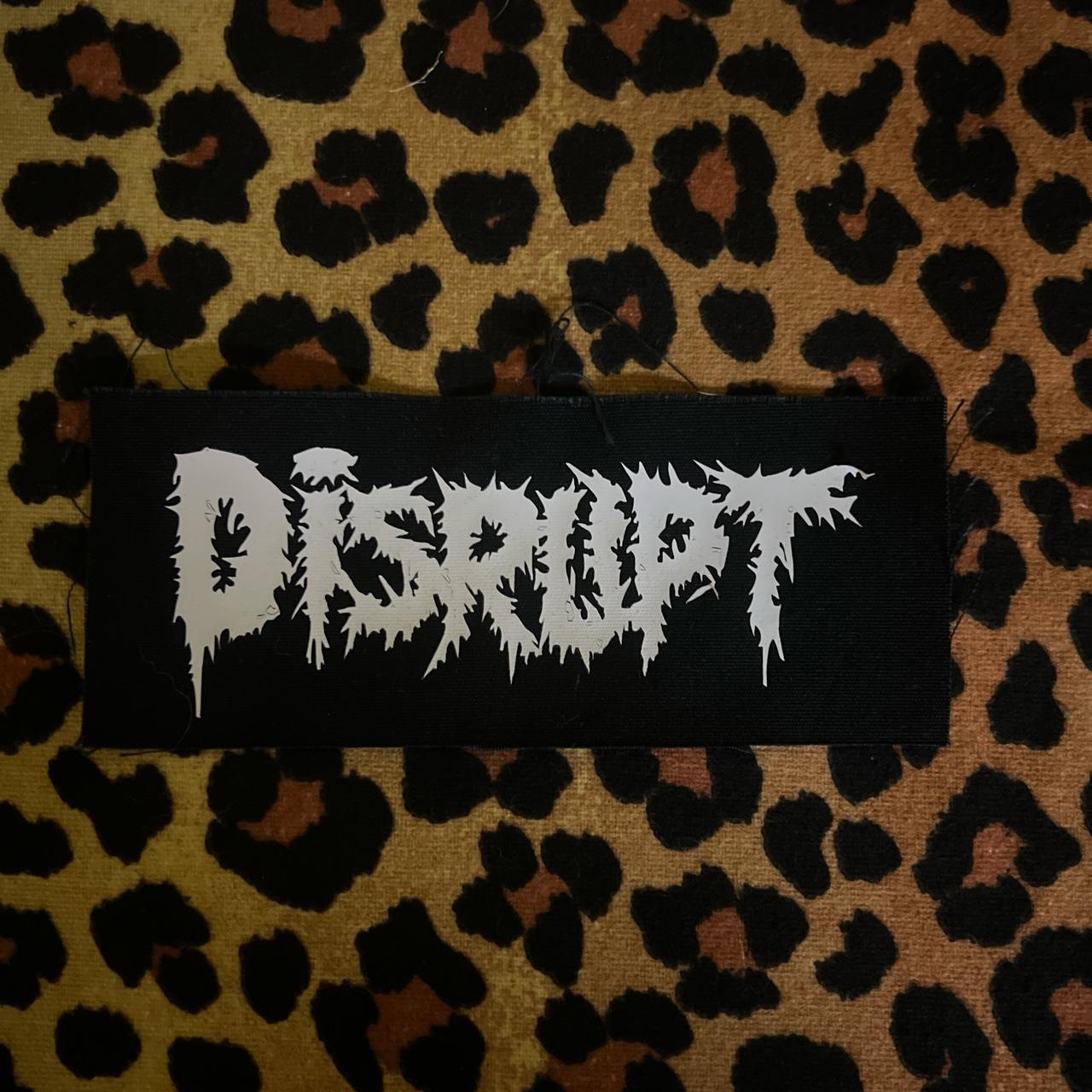 Disrupt patch White logo on black canvas Wash... - Depop