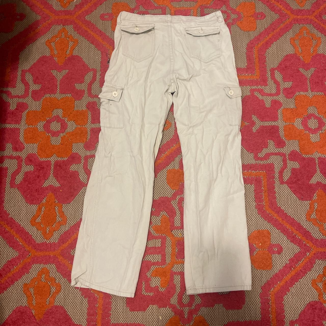vintage low rise cream cargos, brandy or urban... Depop
