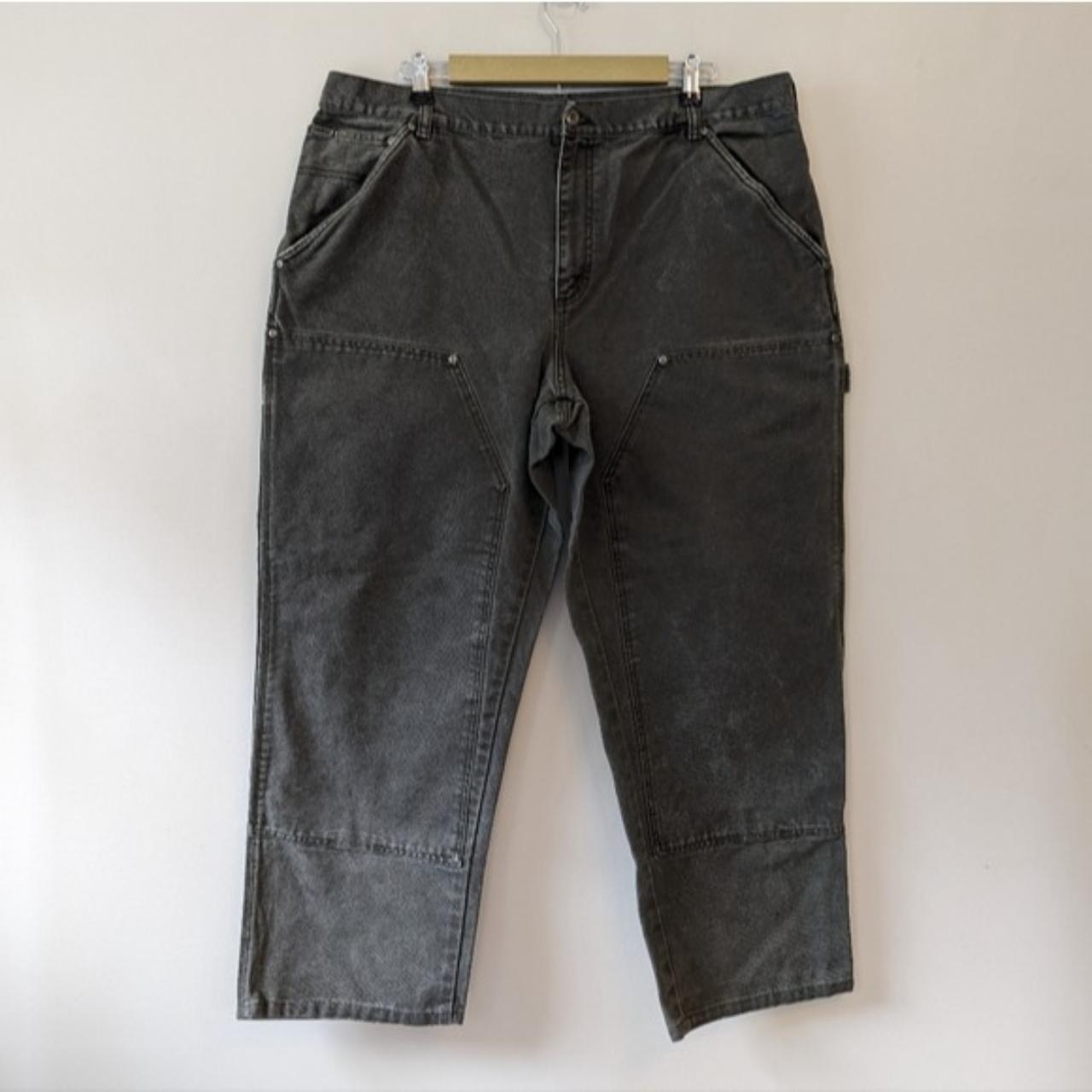 Sorel Canvas Double Knee Workwear Pants greenish... Depop