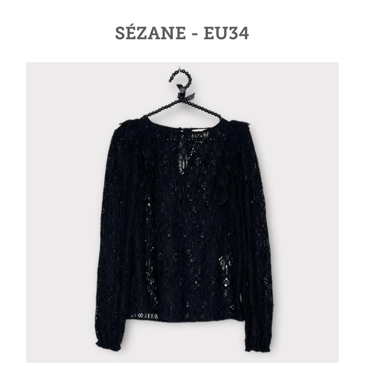 Sézane Women's Black Blouse