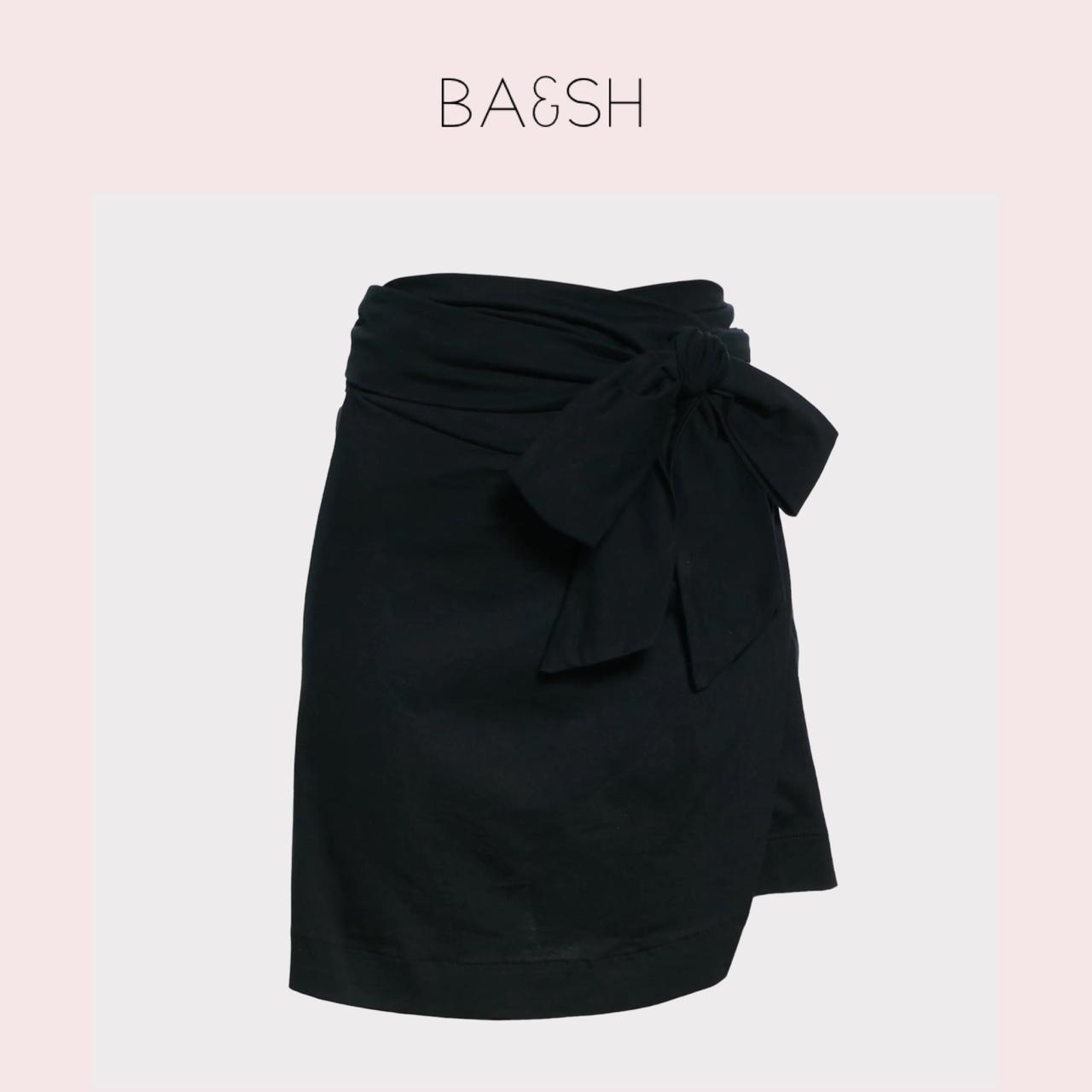 BA&SH Naida Wrap Black Mini Skirt - New With... - Depop