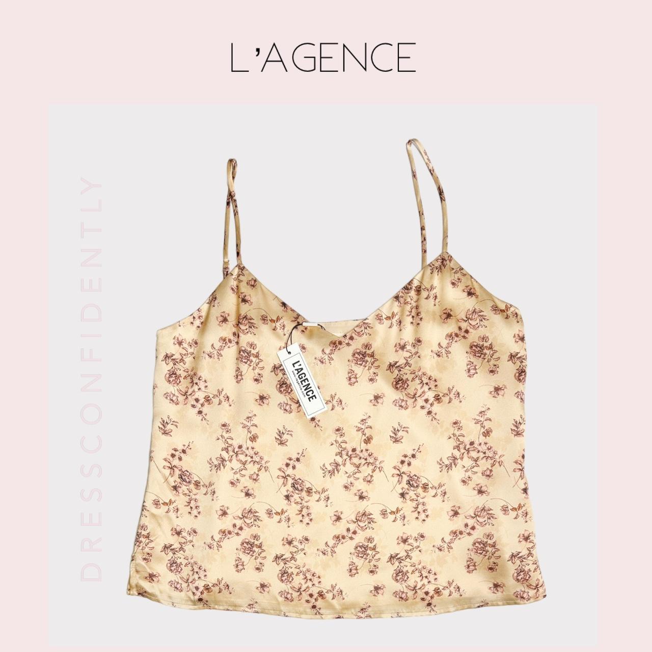 L'AGENCE Jane Floral Silk Camisole Tank - New With - Depop