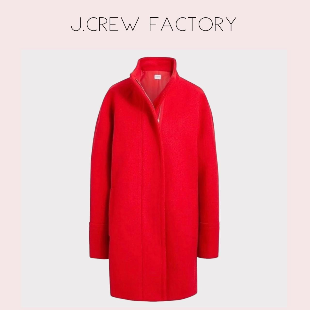 j crew factory red coat