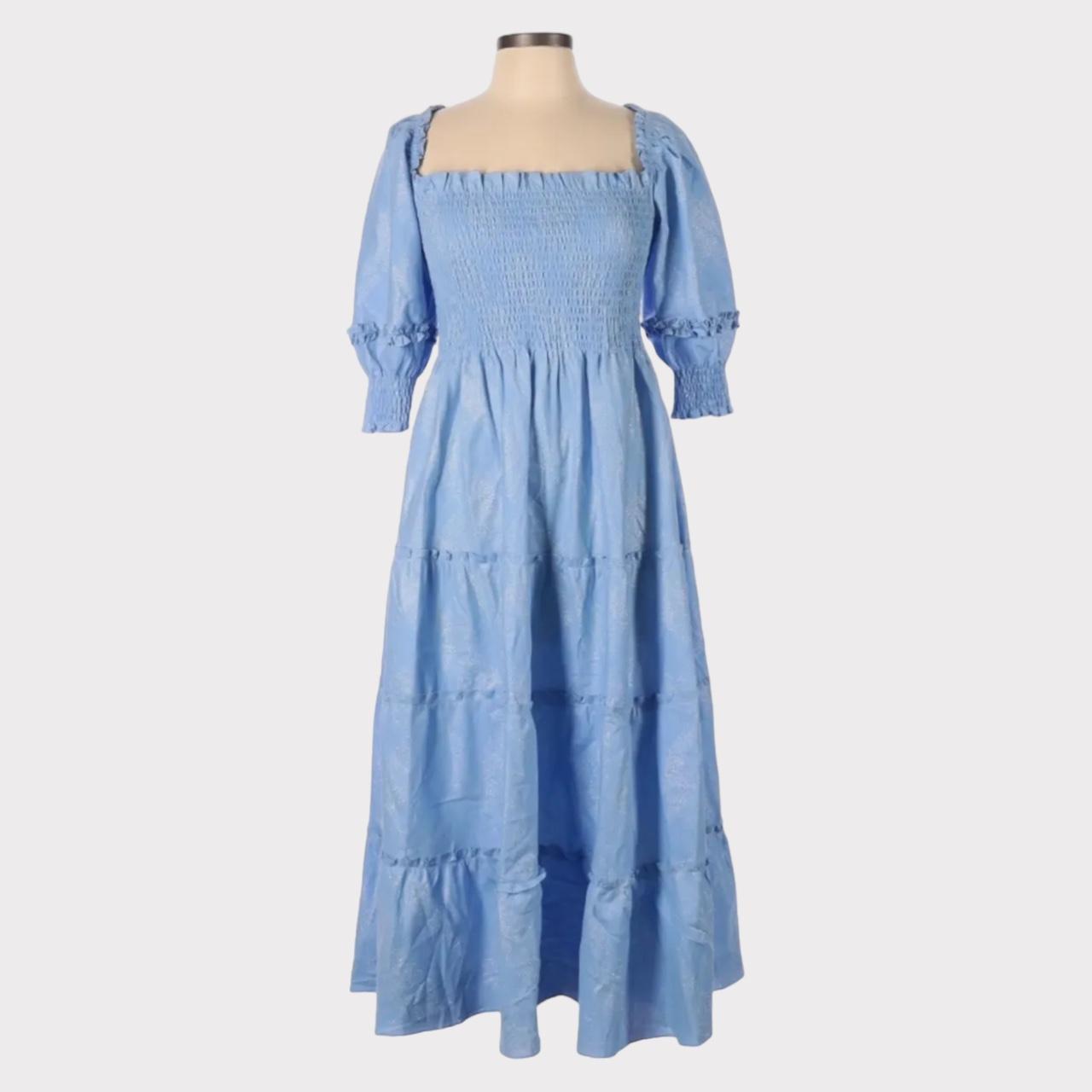 Light blue 2024 peasant dress