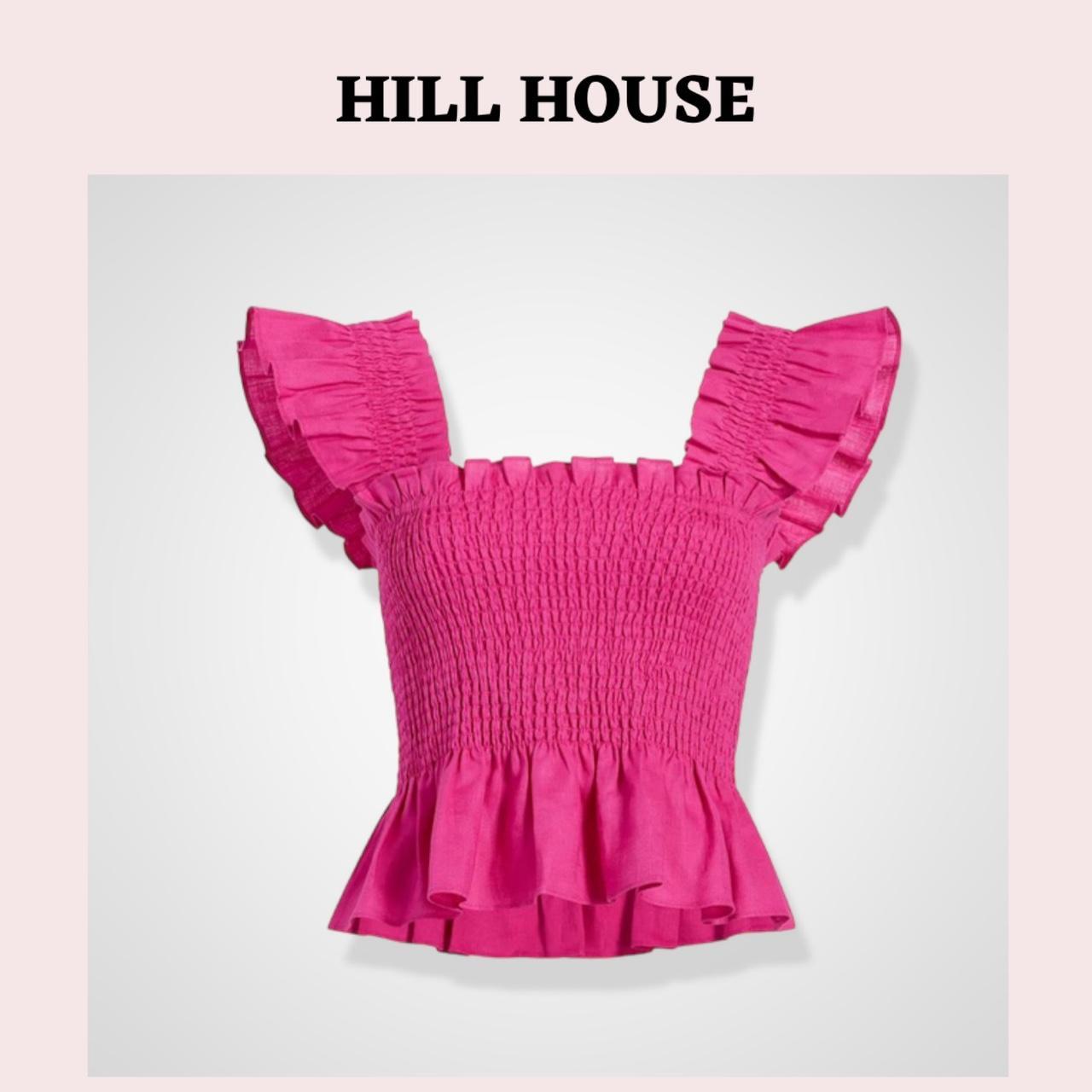 HILL HOUSE Paz Linen Top Bougainvillea New... Depop