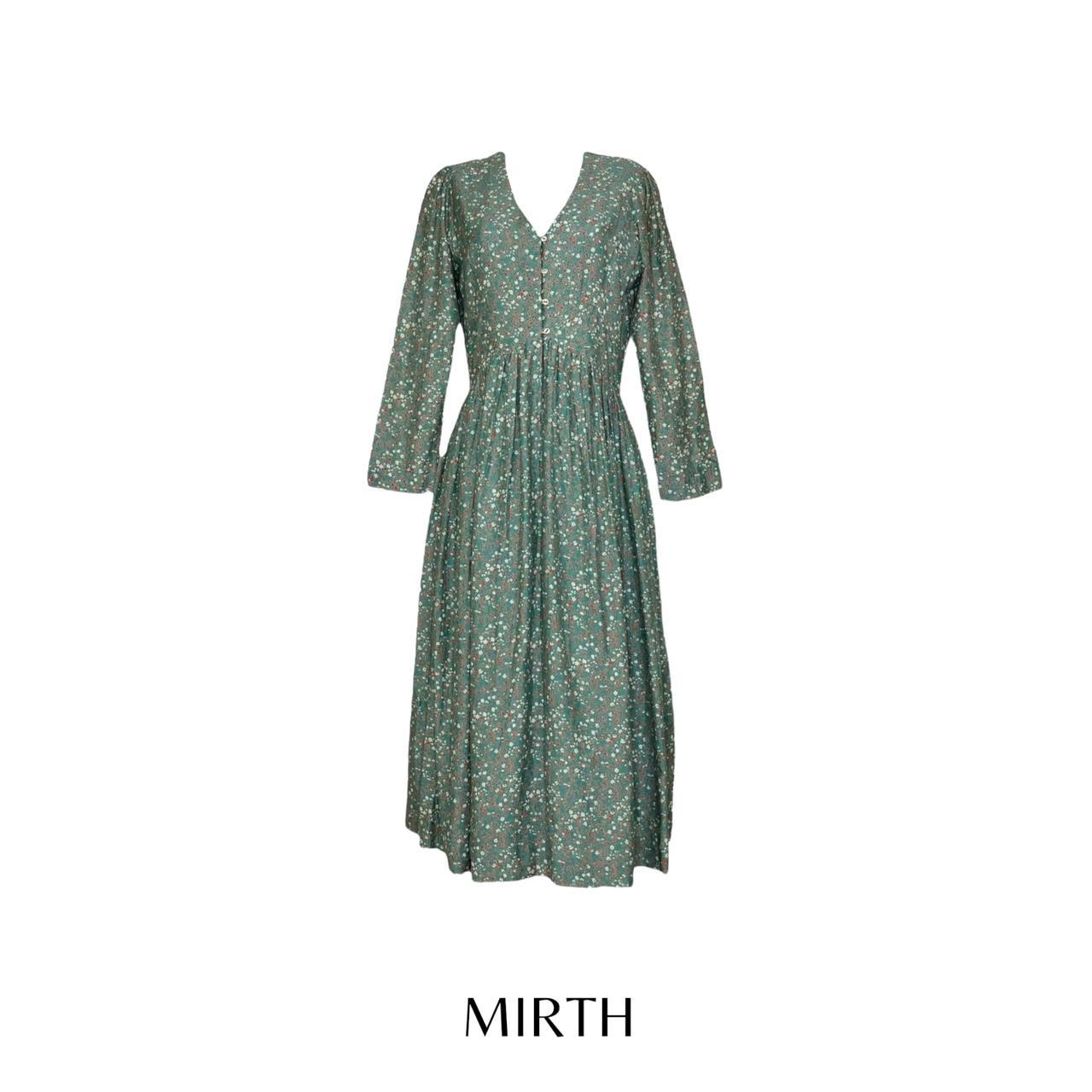 MIRTH Perth Silk-Blend Midi Dress, Winter Berry,... - Depop