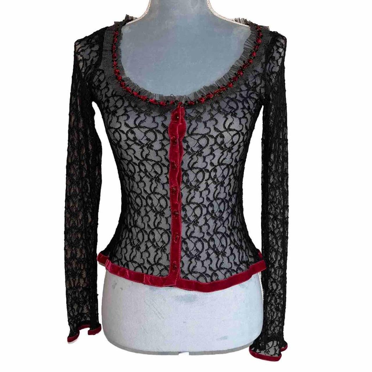 Gorgeous Vintage Betsey Johnson Lace Cardigan Size... - Depop