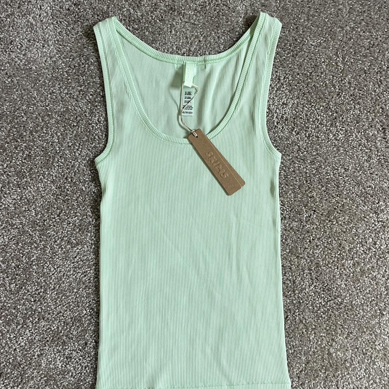 SKIMS Women's Army Green Soft Lounge Ribbed Casual Tank Top Size 4XL