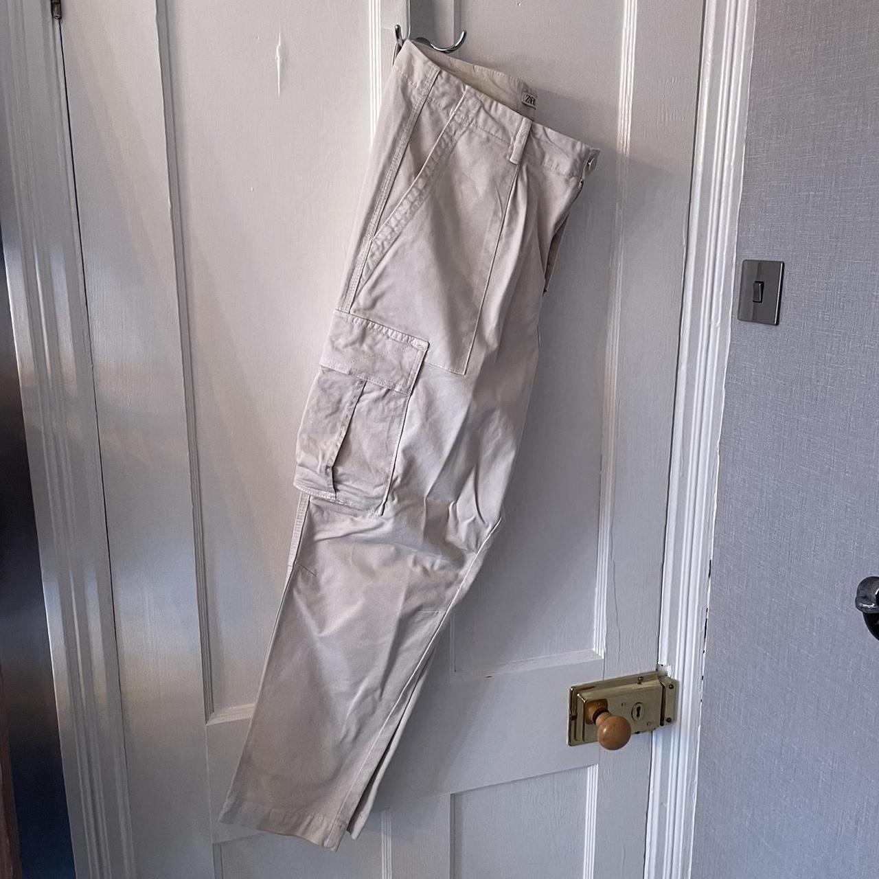 Zara cargo trousers. Cream/off white. Great... Depop