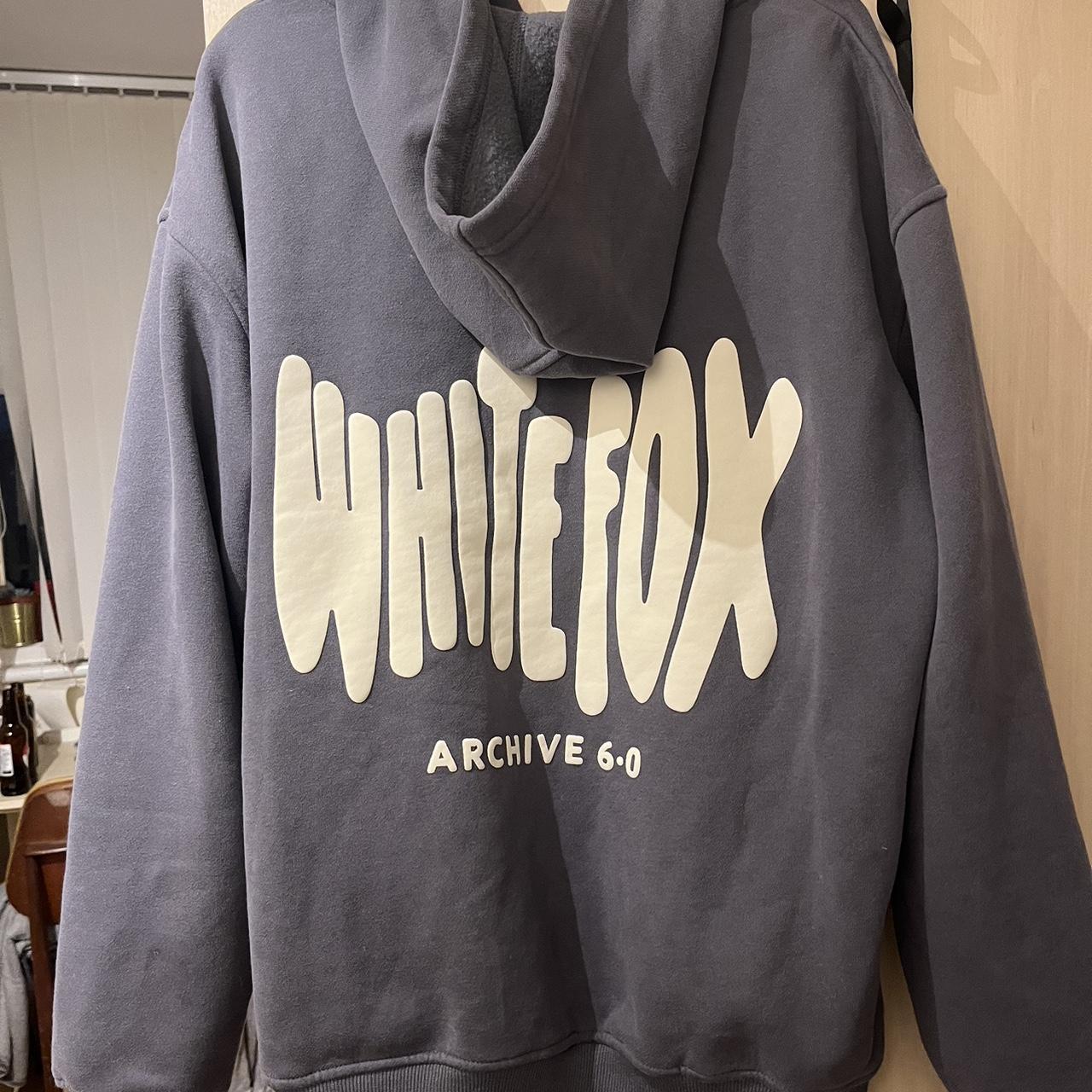 White fox archive 6.0 oversized hoodie ash grey... - Depop