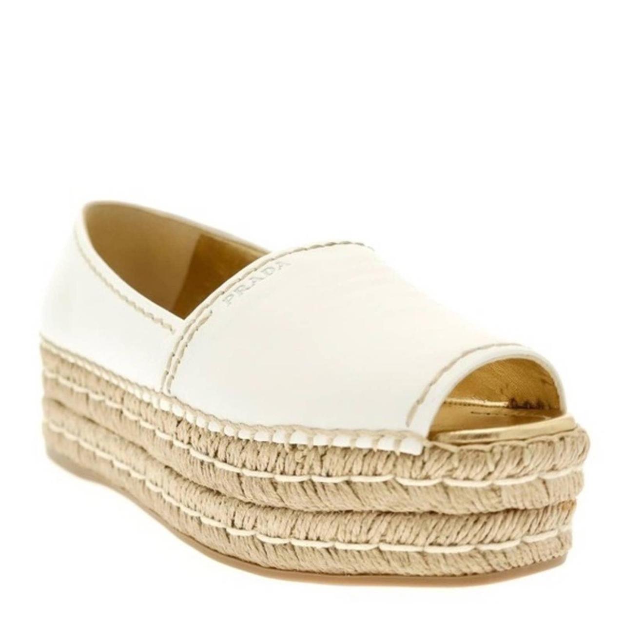 Prada peep 2024 toe espadrilles