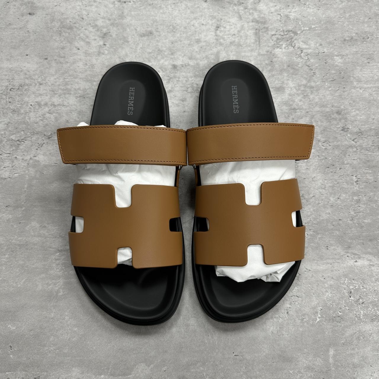 Hermes Chypre Sandals Natural Tan Leather • EU42 UK8... Depop