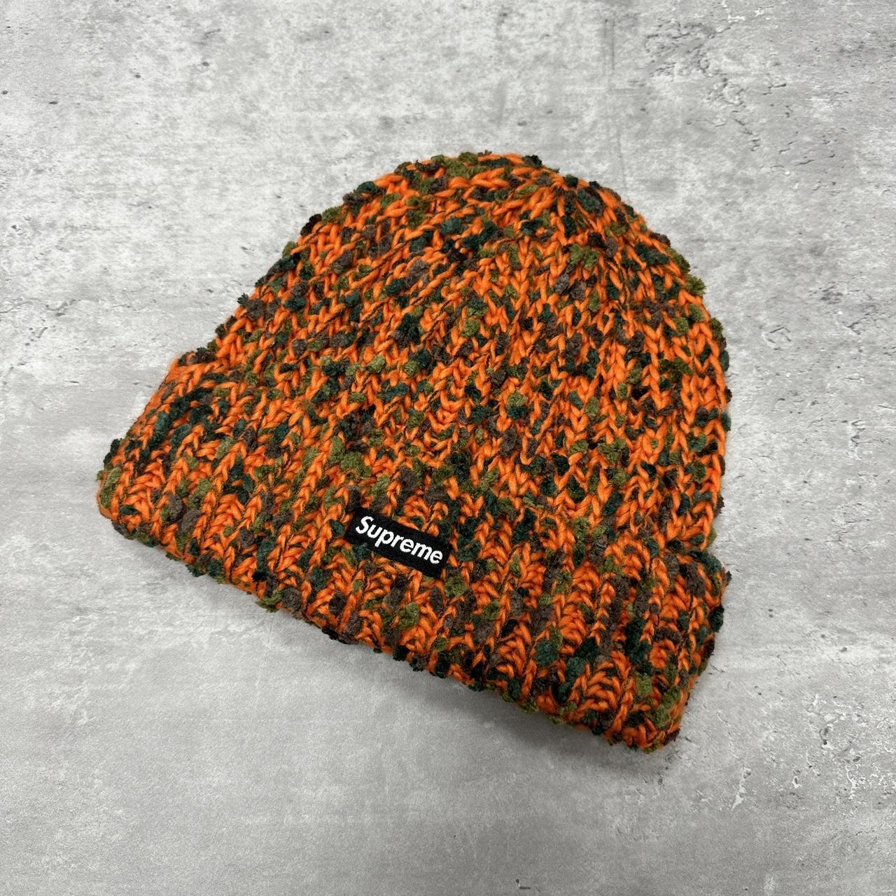 Supreme Chenille Logo Beanie Orange • One size •... - Depop